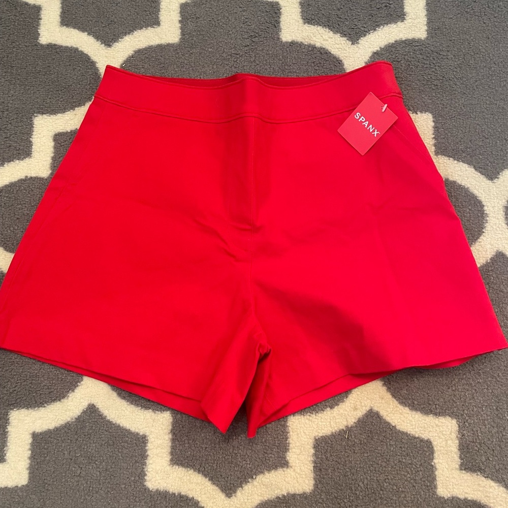 Womens Spanx red shorts - on the go shorts